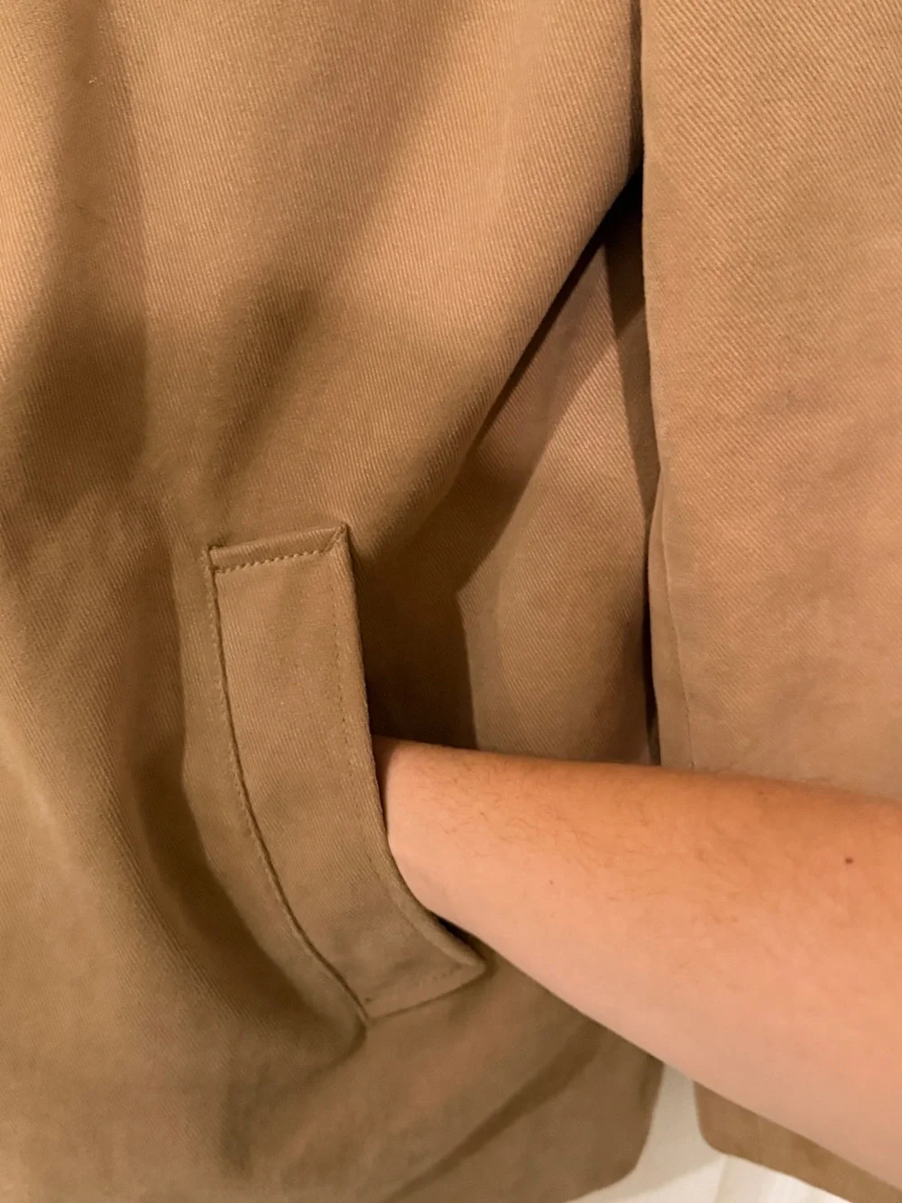 J Crew Men's Classic Tan Coat - Lightweight Single-Breasted Jacket 100% cotton
